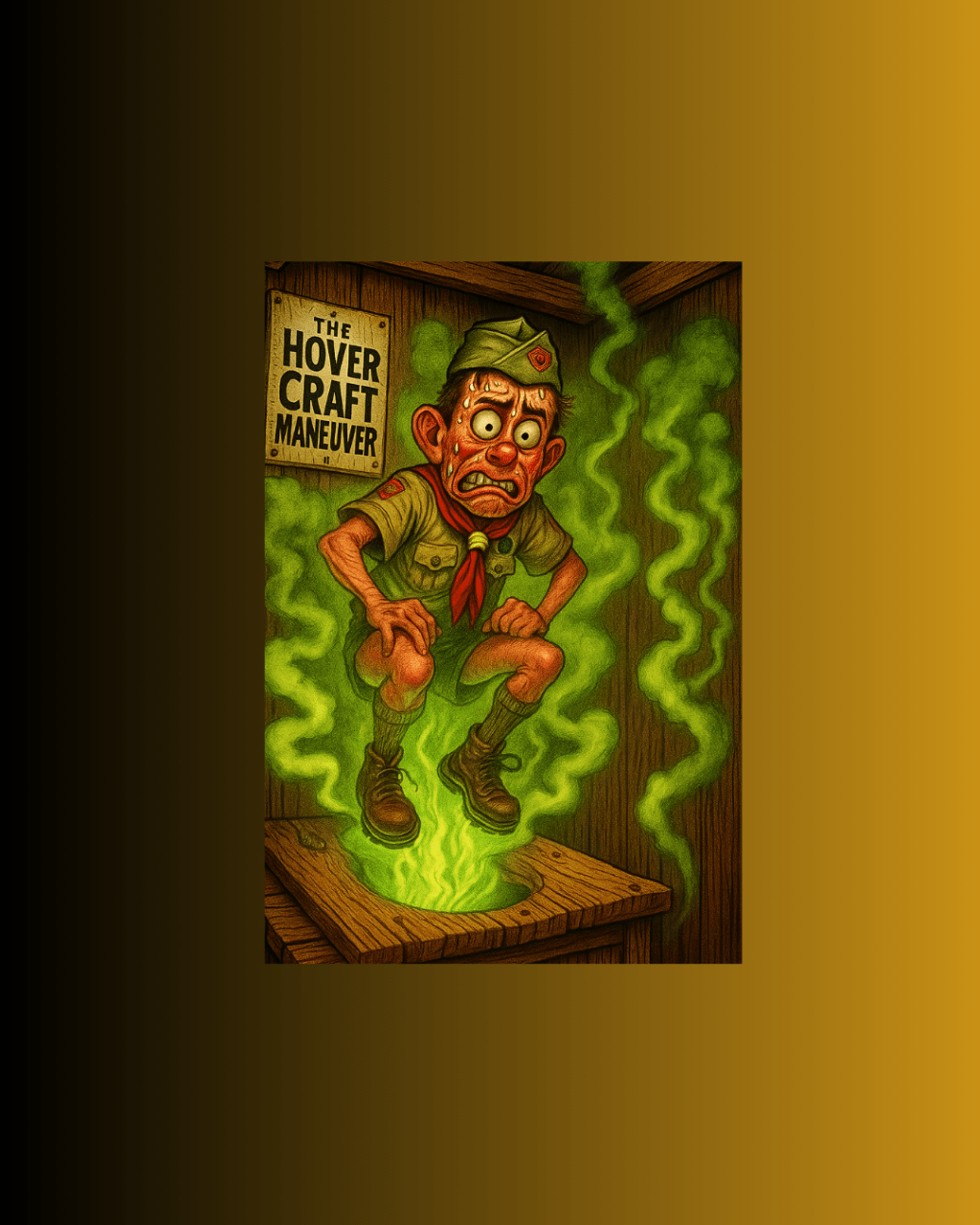 Have you ever had to pull the Hover Craft Maneuver in a summer camp&nbsp;outhouse?